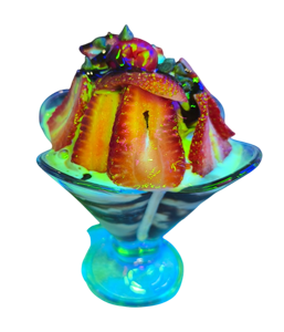 COPA CON HELADO SOFT CON FRESAS